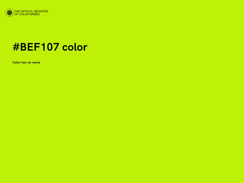 #BEF107 color image