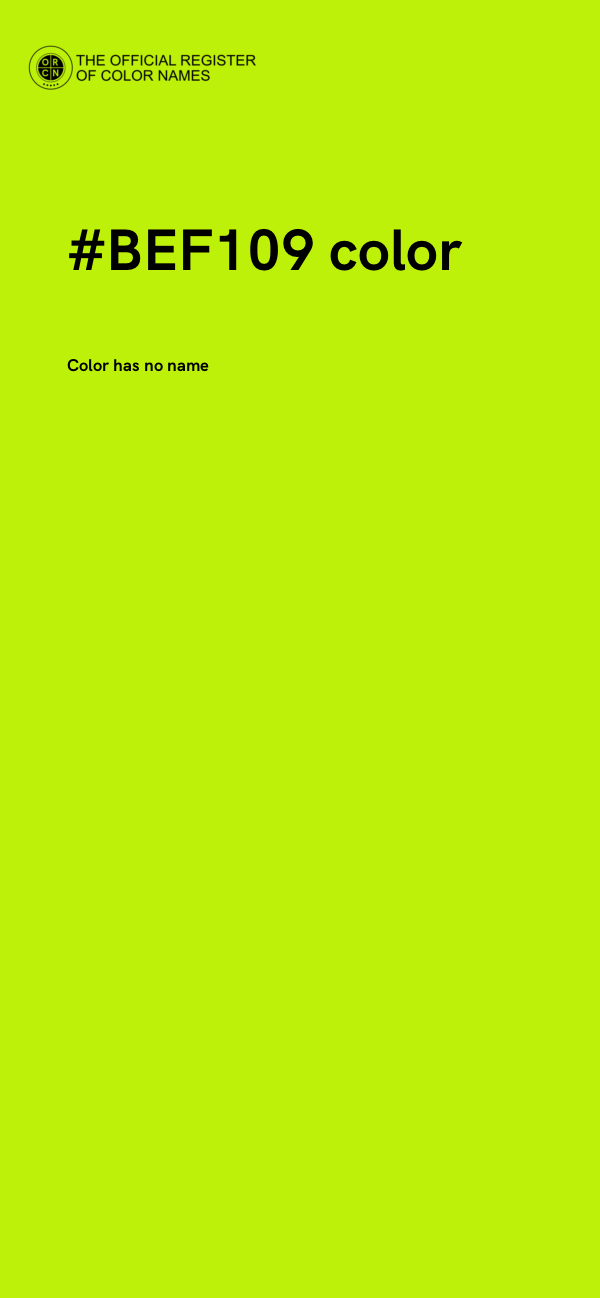 #BEF109 color image