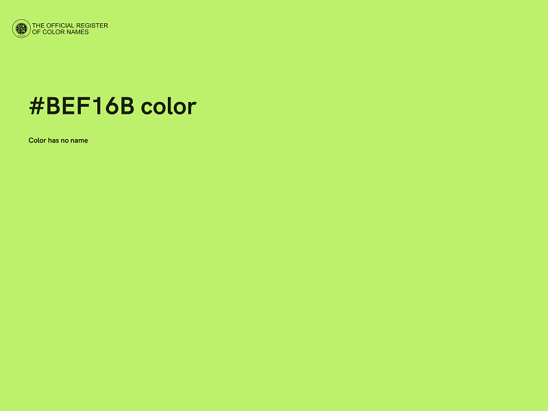 #BEF16B color image