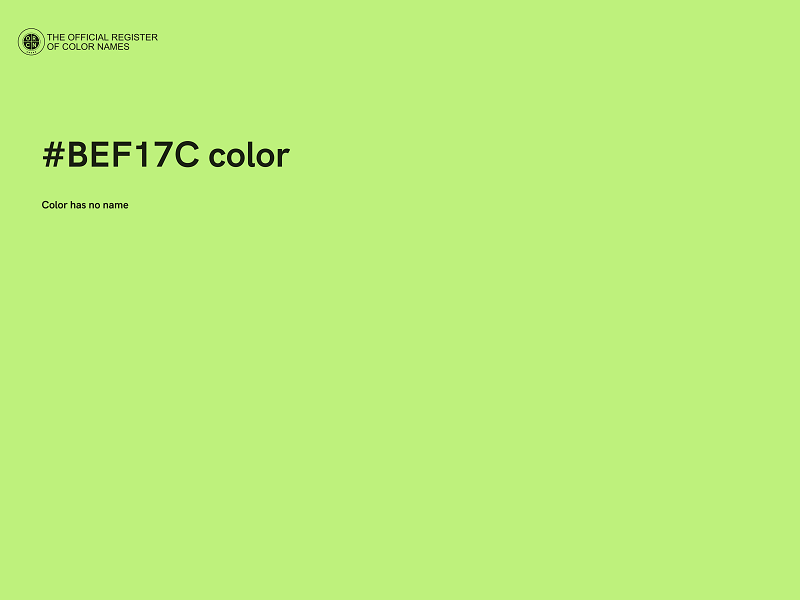 #BEF17C color image