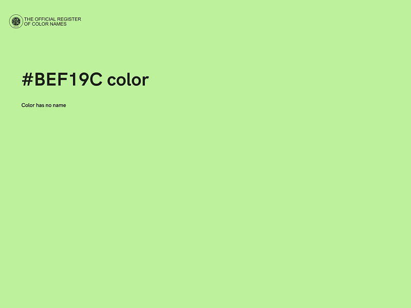 #BEF19C color image