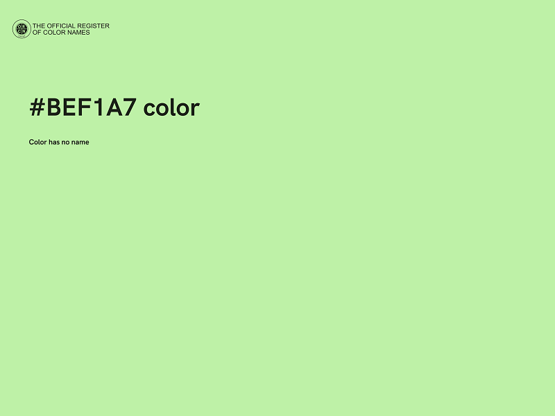 #BEF1A7 color image