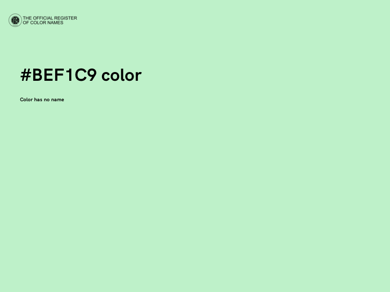 #BEF1C9 color image