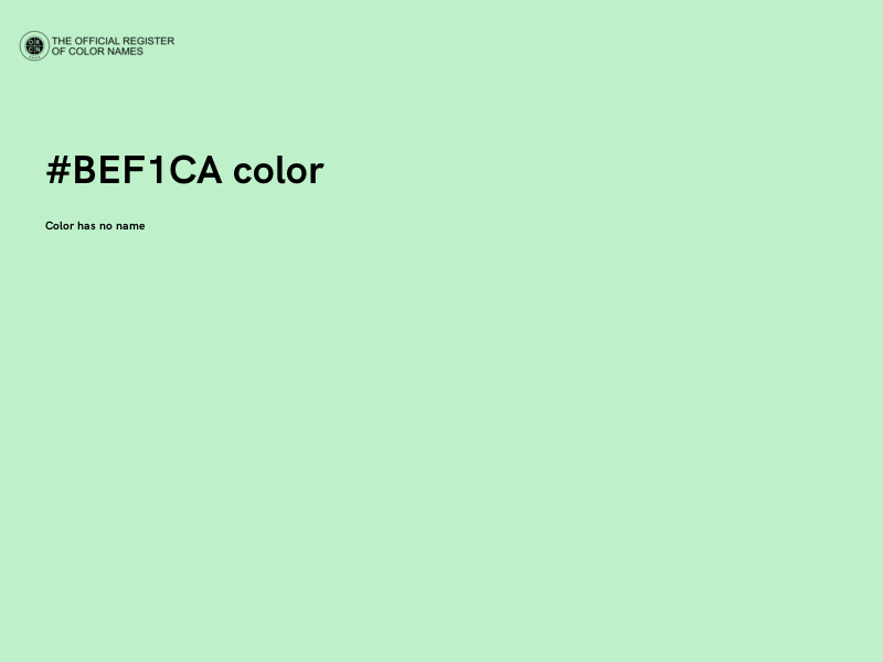 #BEF1CA color image