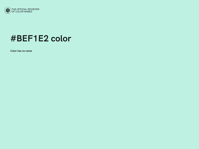 #BEF1E2 color image