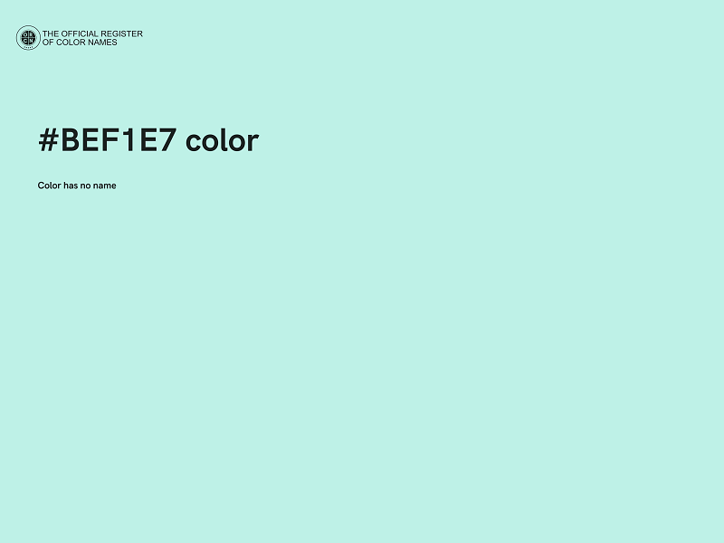 #BEF1E7 color image