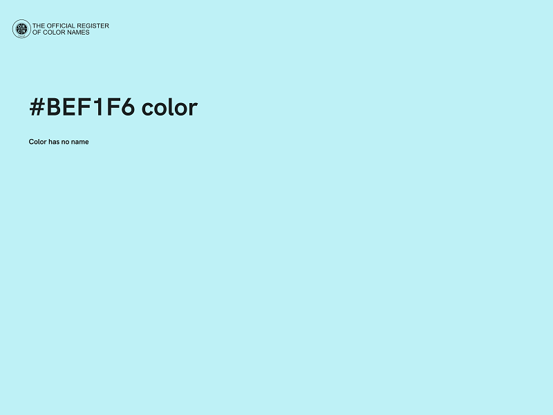 #BEF1F6 color image