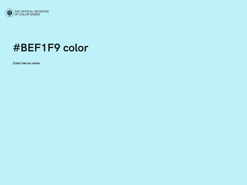 #BEF1F9 color image