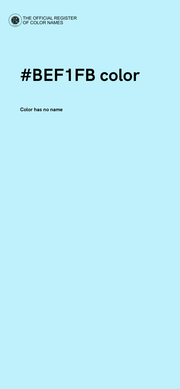 #BEF1FB color image