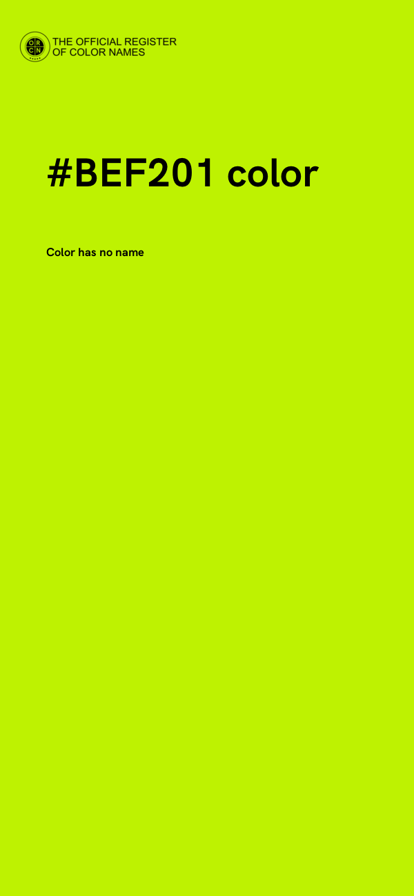 #BEF201 color image