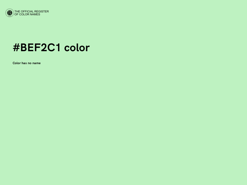 #BEF2C1 color image
