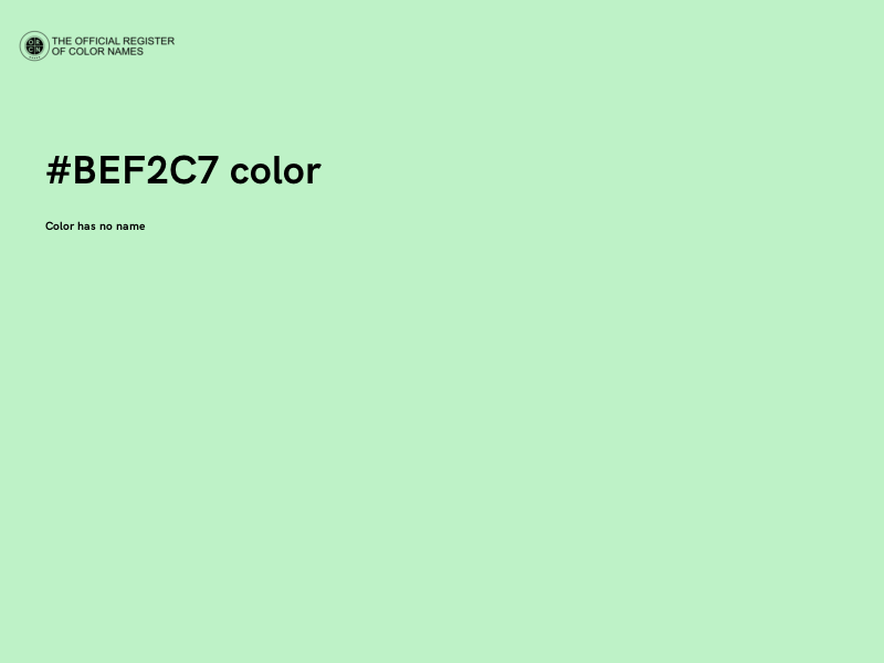 #BEF2C7 color image