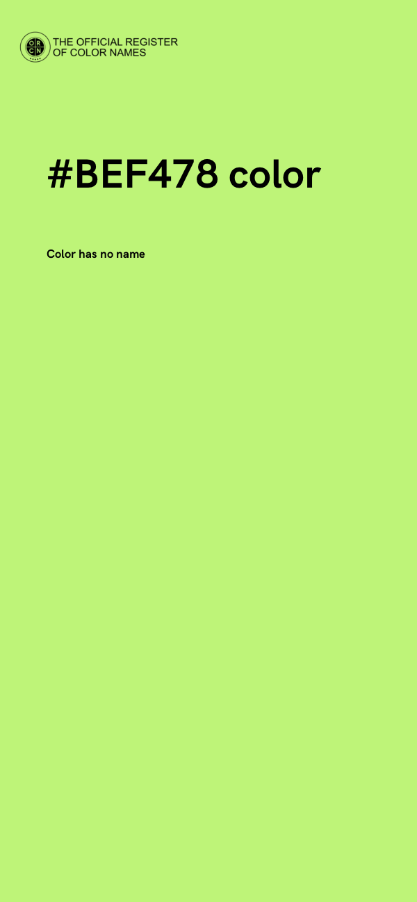 #BEF478 color image