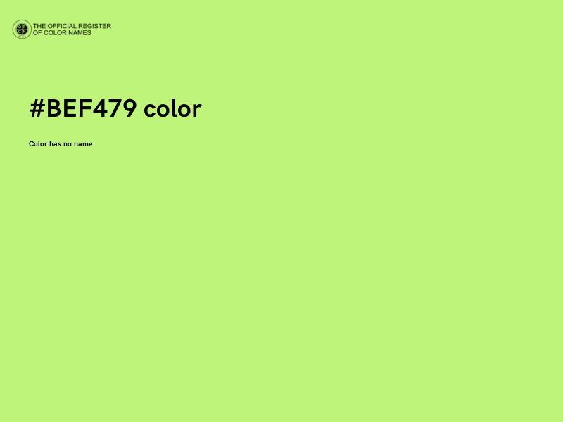 #BEF479 color image