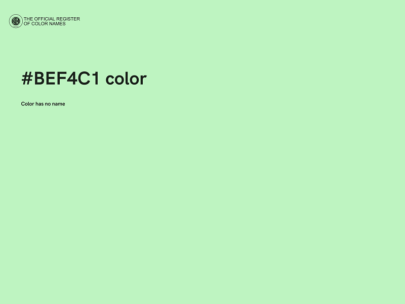 #BEF4C1 color image