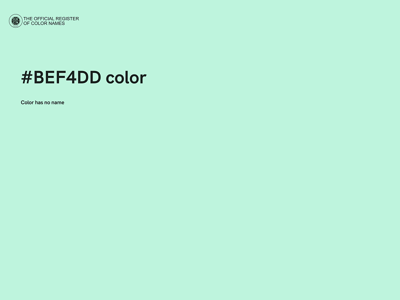 #BEF4DD color image