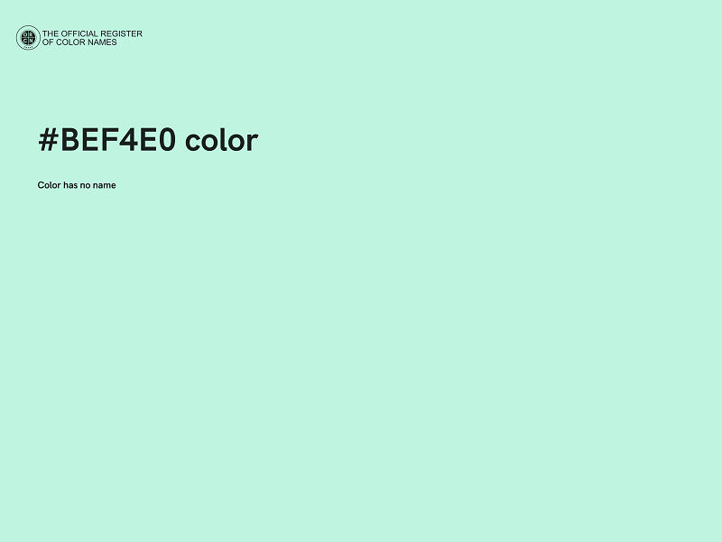 #BEF4E0 color image