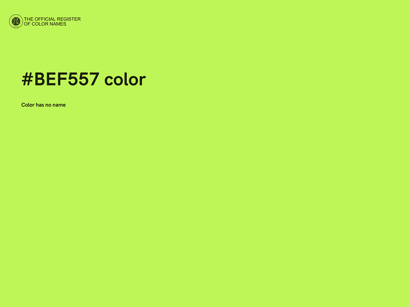 #BEF557 color image