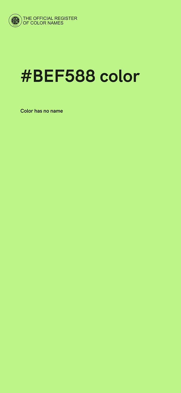 #BEF588 color image
