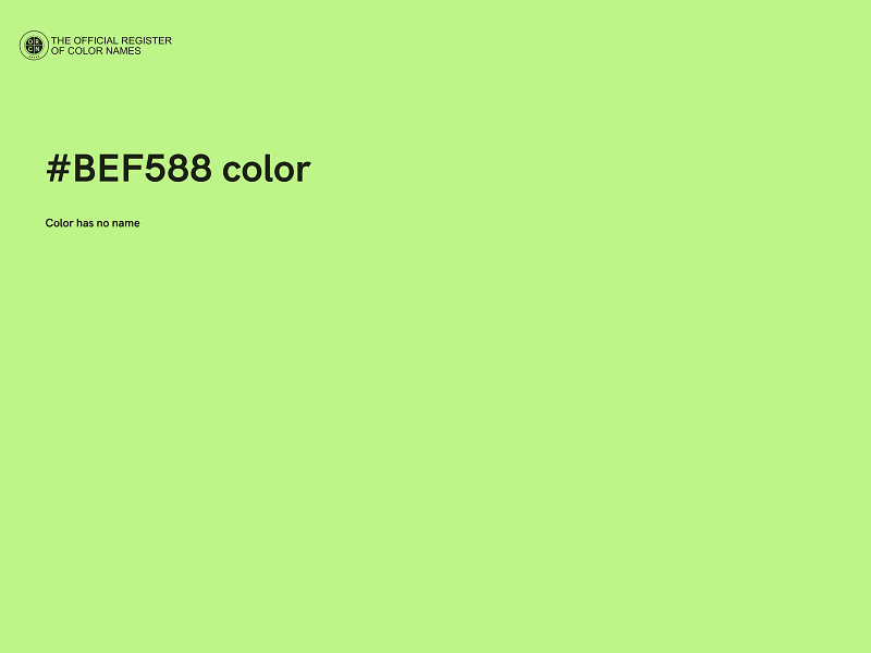 #BEF588 color image