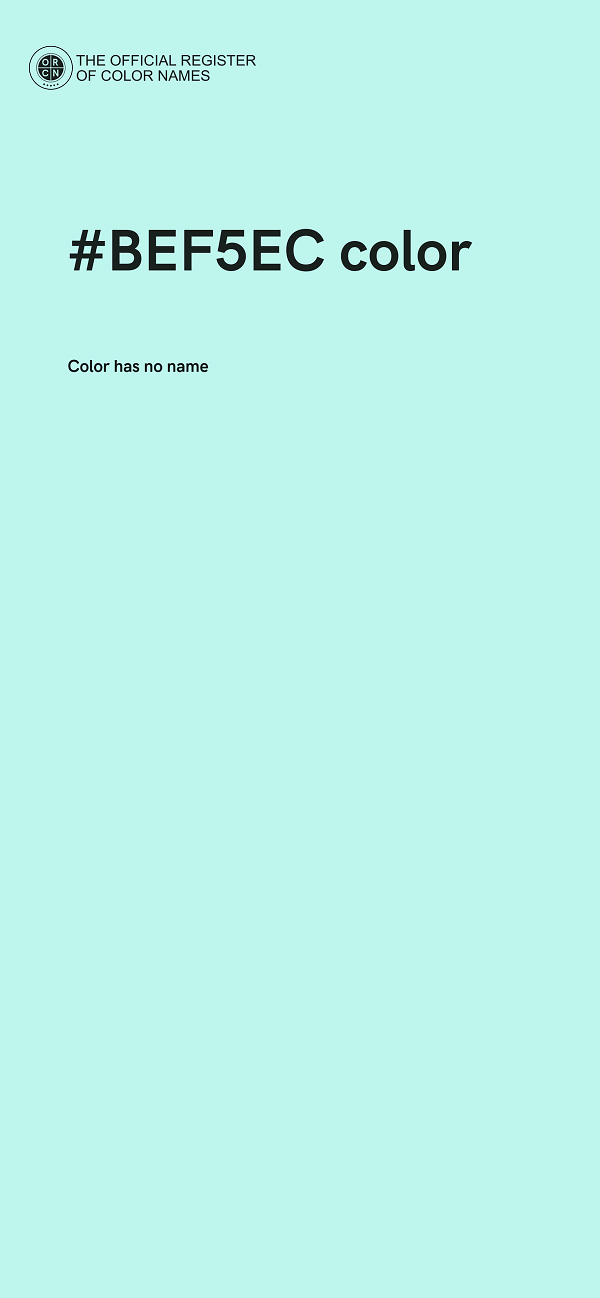#BEF5EC color image