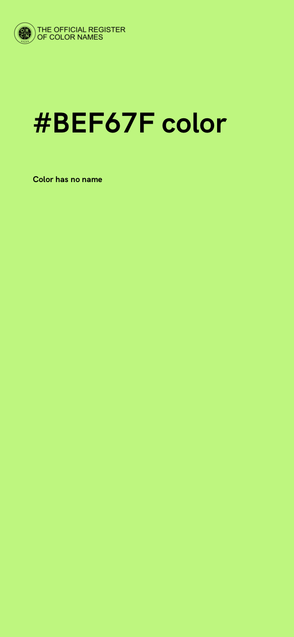 #BEF67F color image