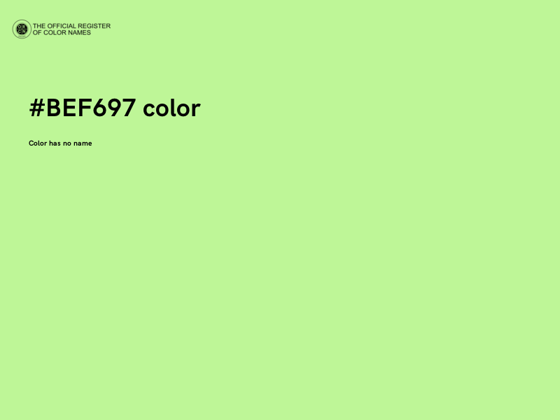 #BEF697 color image