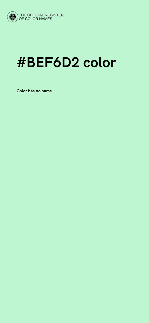 #BEF6D2 color image