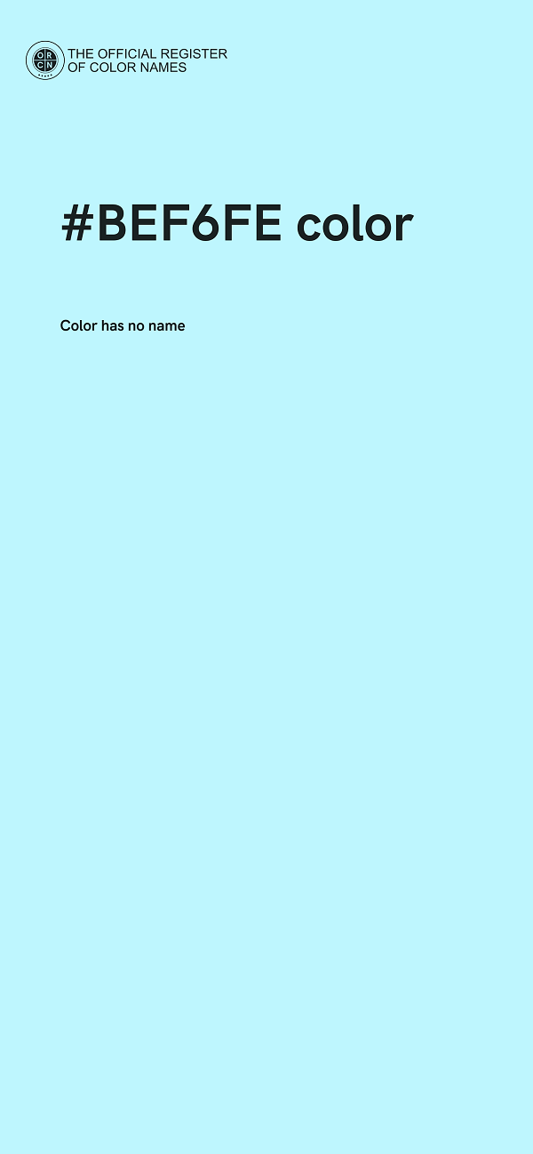 #BEF6FE color image