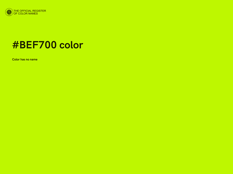 #BEF700 color image