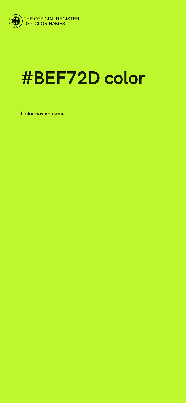 #BEF72D color image