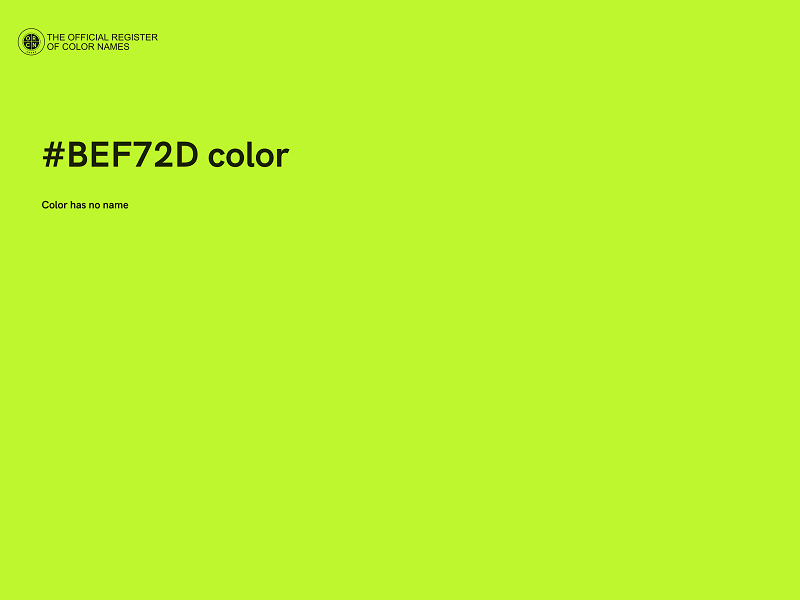 #BEF72D color image