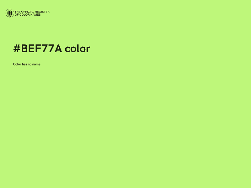 #BEF77A color image