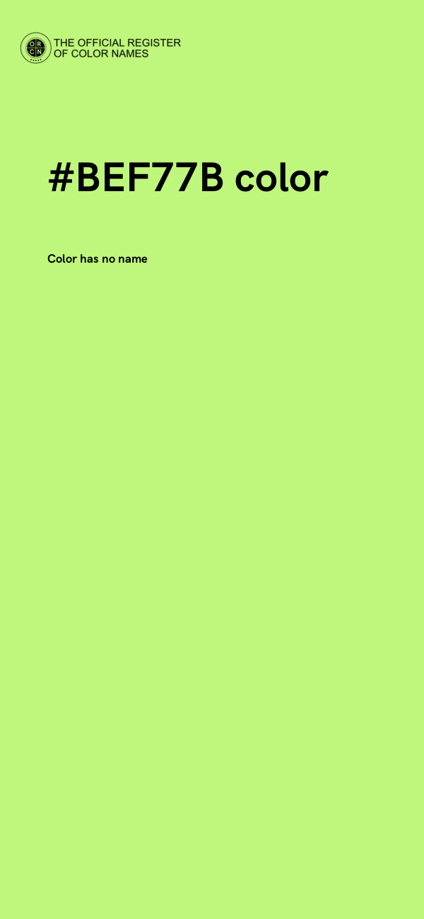 #BEF77B color image