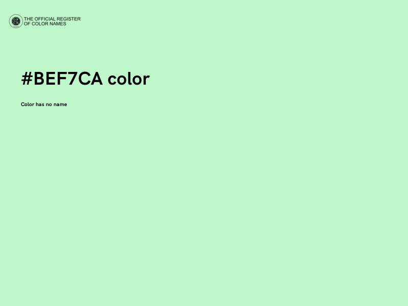 #BEF7CA color image