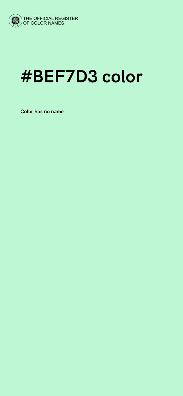 #BEF7D3 color image