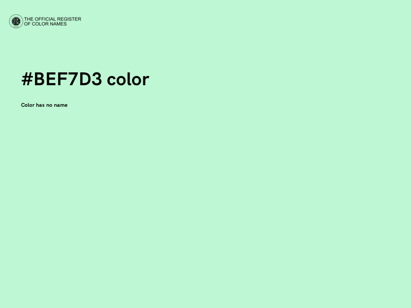 #BEF7D3 color image