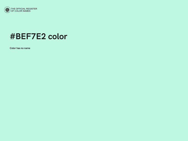 #BEF7E2 color image