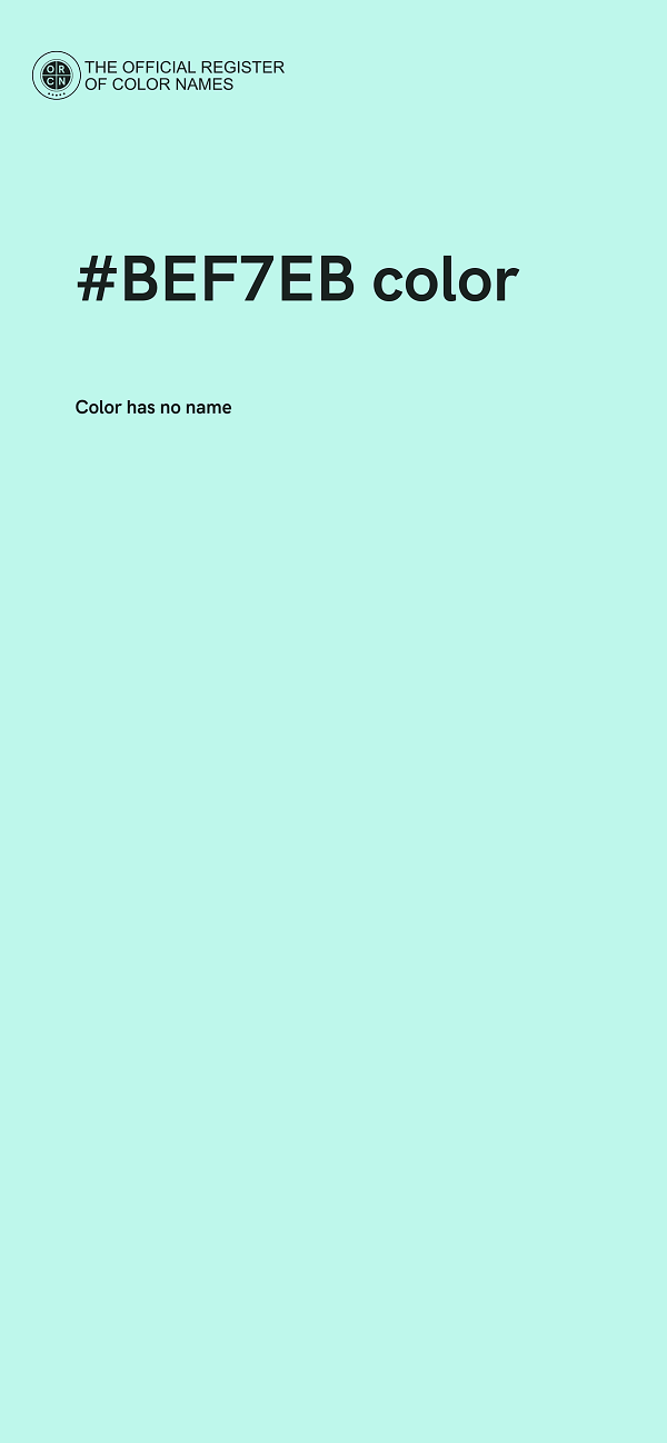 #BEF7EB color image