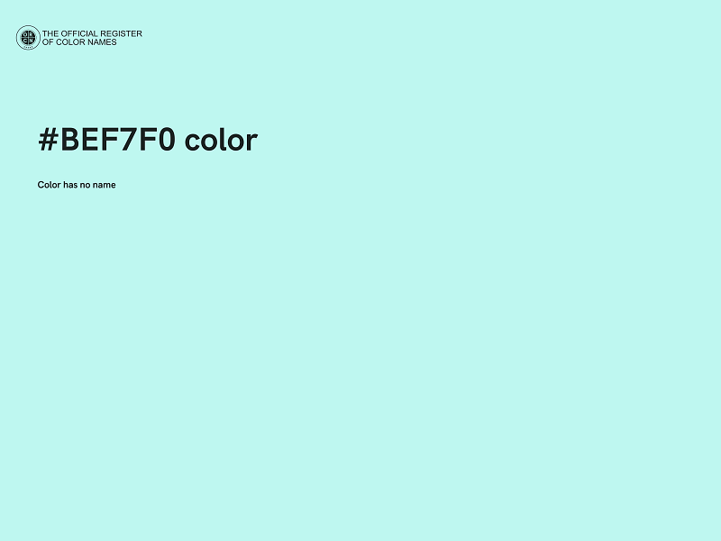 #BEF7F0 color image