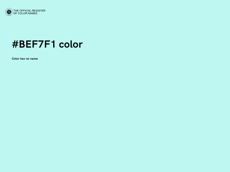 #BEF7F1 color image