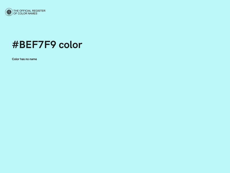 #BEF7F9 color image