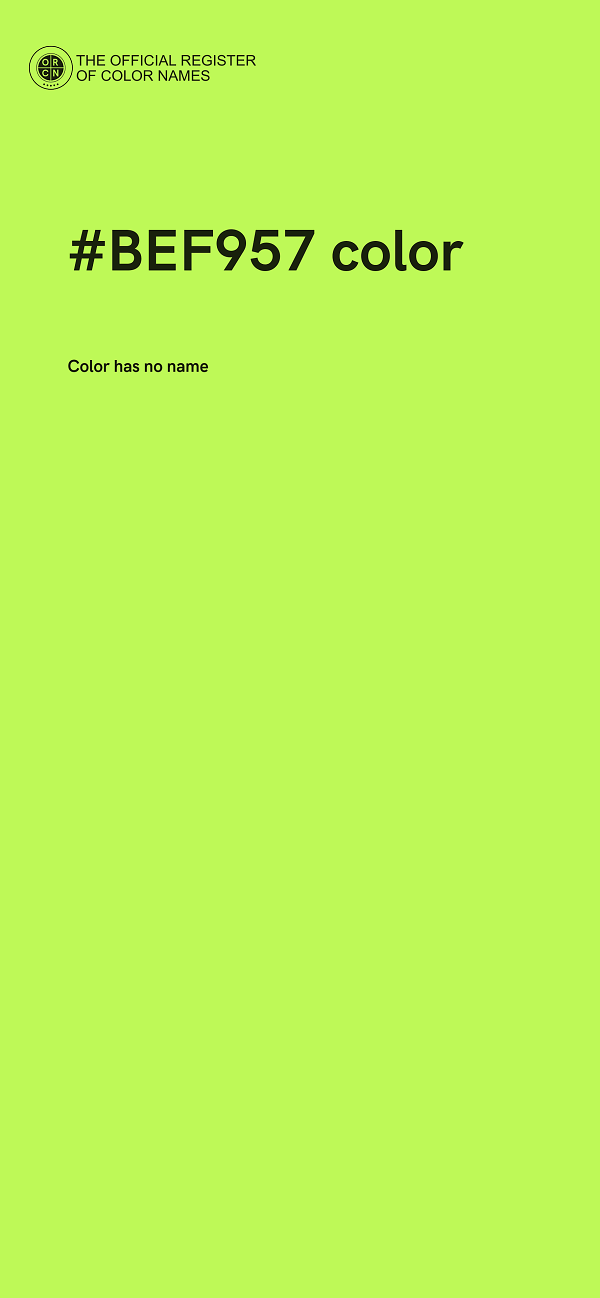 #BEF957 color image