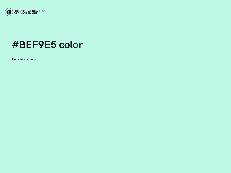 #BEF9E5 color image