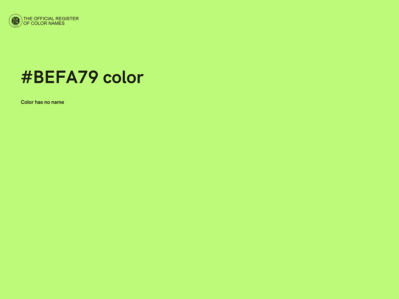 #BEFA79 color image