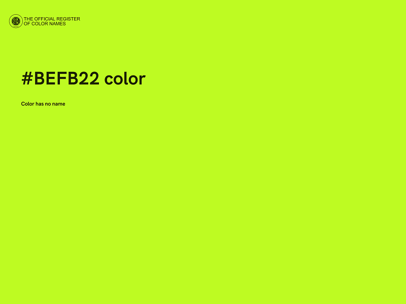 #BEFB22 color image