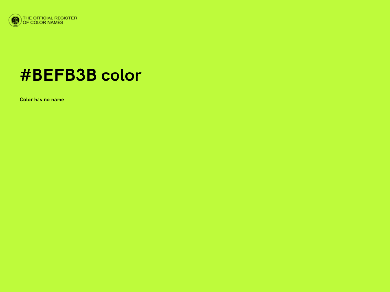 #BEFB3B color image