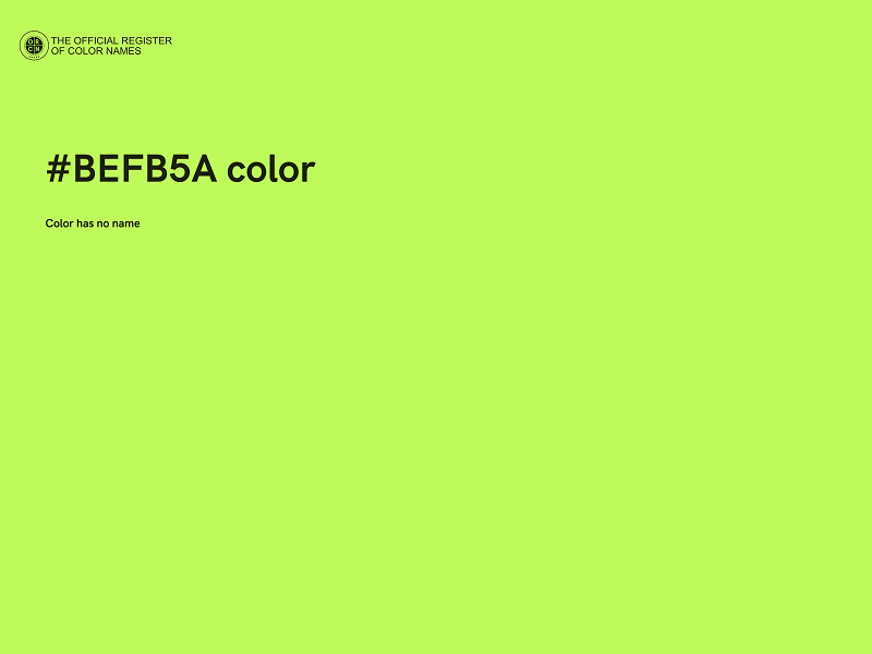 #BEFB5A color image