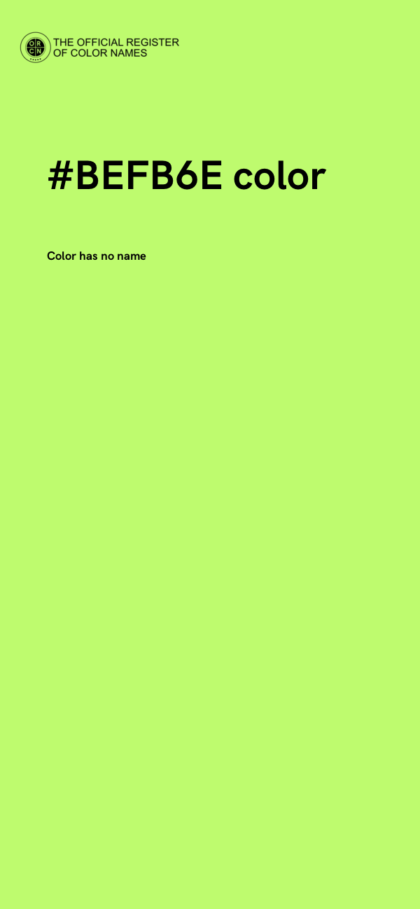 #BEFB6E color image