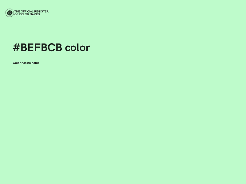 #BEFBCB color image